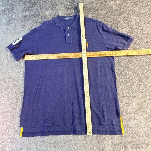 Ralph Lauren Polo Shirt Men's Navy Blue Big Pony Number 3 Short Sleeve Size XL - Picture 2 of 5